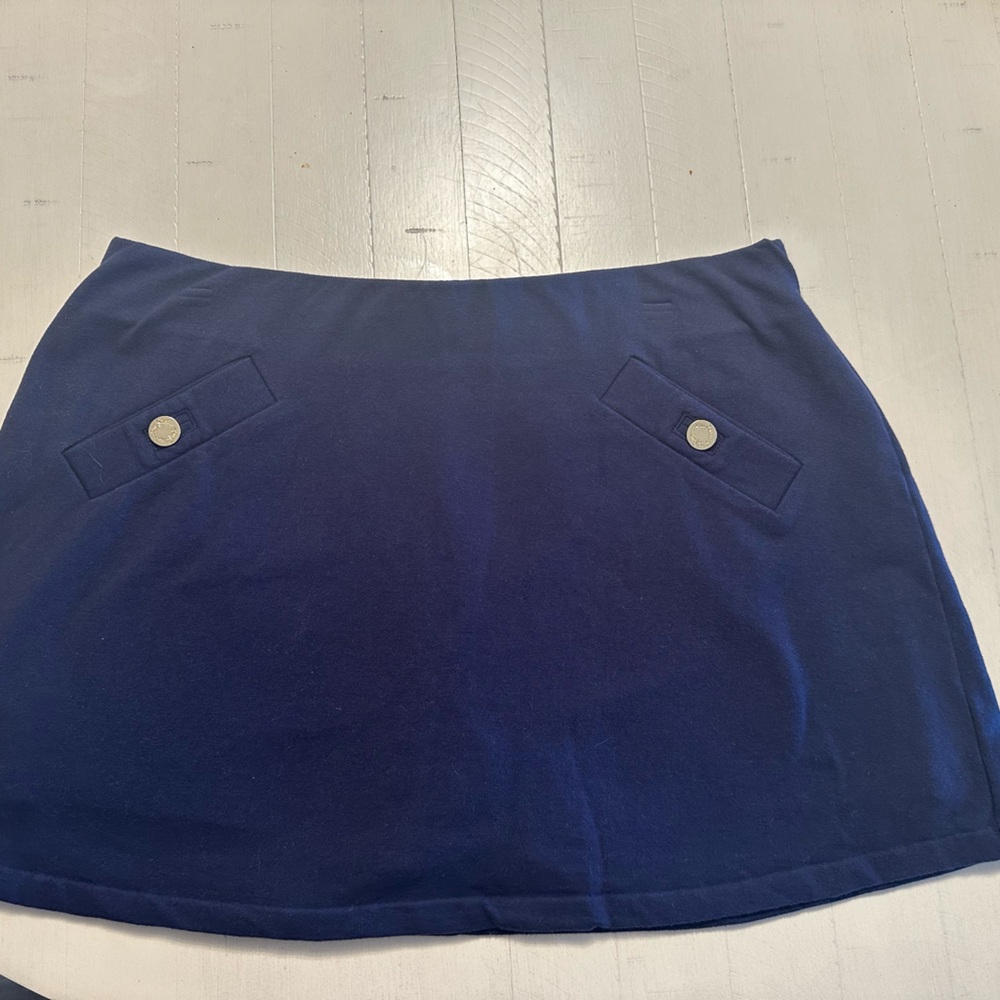 Lilly Pulitzer Blue and Gold A-line skort